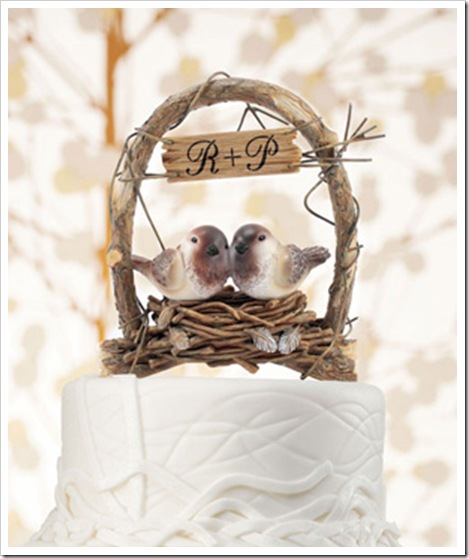 love nest personalized cake topper